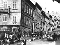 Mesnička ulica 1930. godine, polaganje kamenih kocki